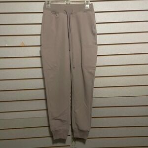 MANDALA Women's Jogger Scrub Pants Taupe XXS Elastic Waist Drawstring Cargo NEW